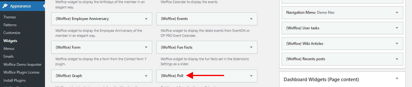 Woffice Poll Widget